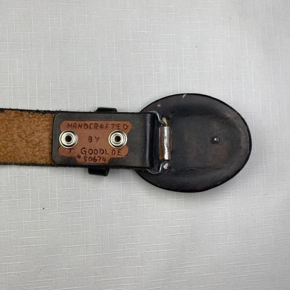 Hand Tooled LEATHER Western Belt "DEAN"! 3D Roses Personalized Handmade Sz 42 - Picture 16 of 16